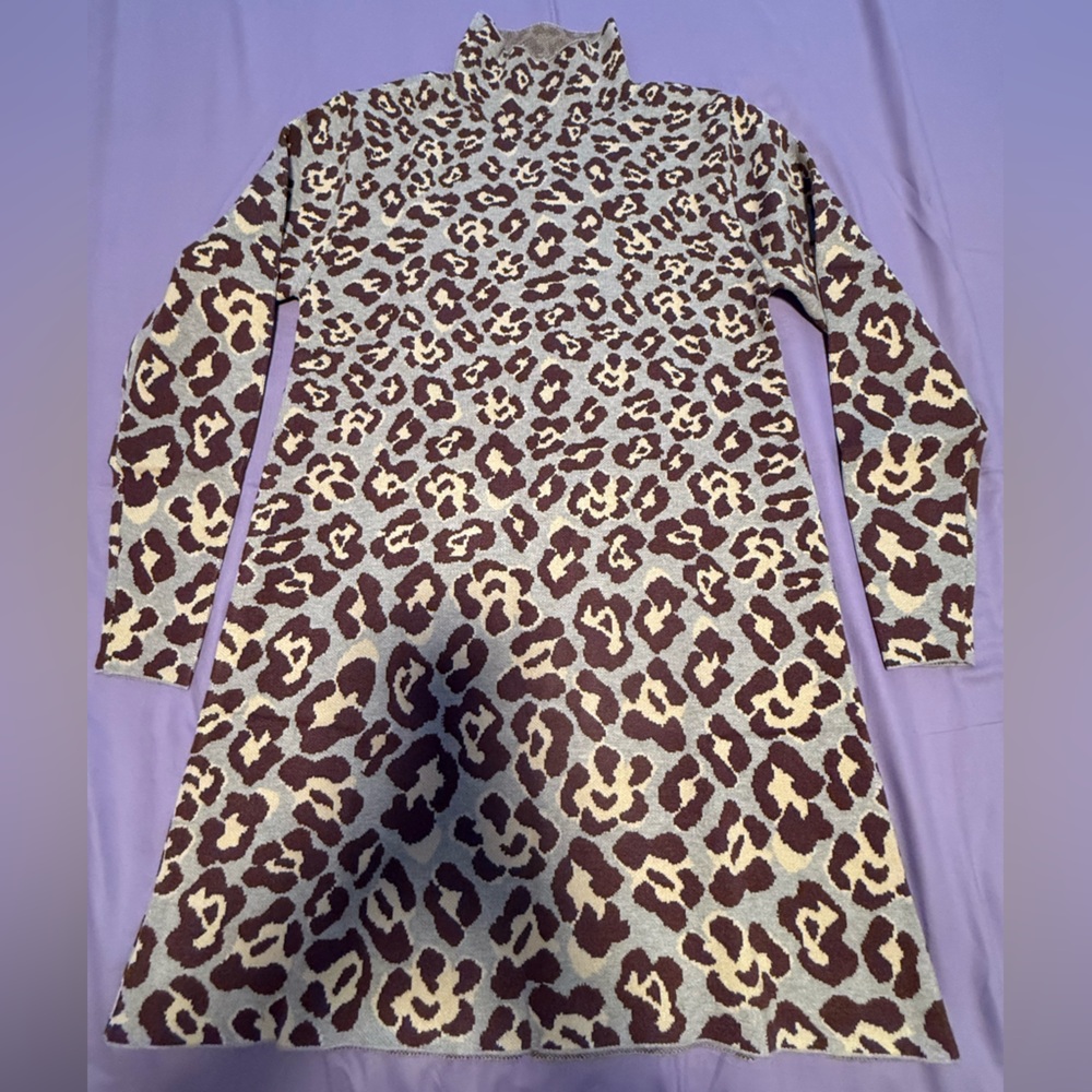Zara sweater dress with Leopard Print